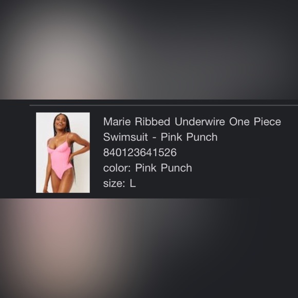 Frankies Bikinis- Pink One Piece - Large - Picture 3 of 5